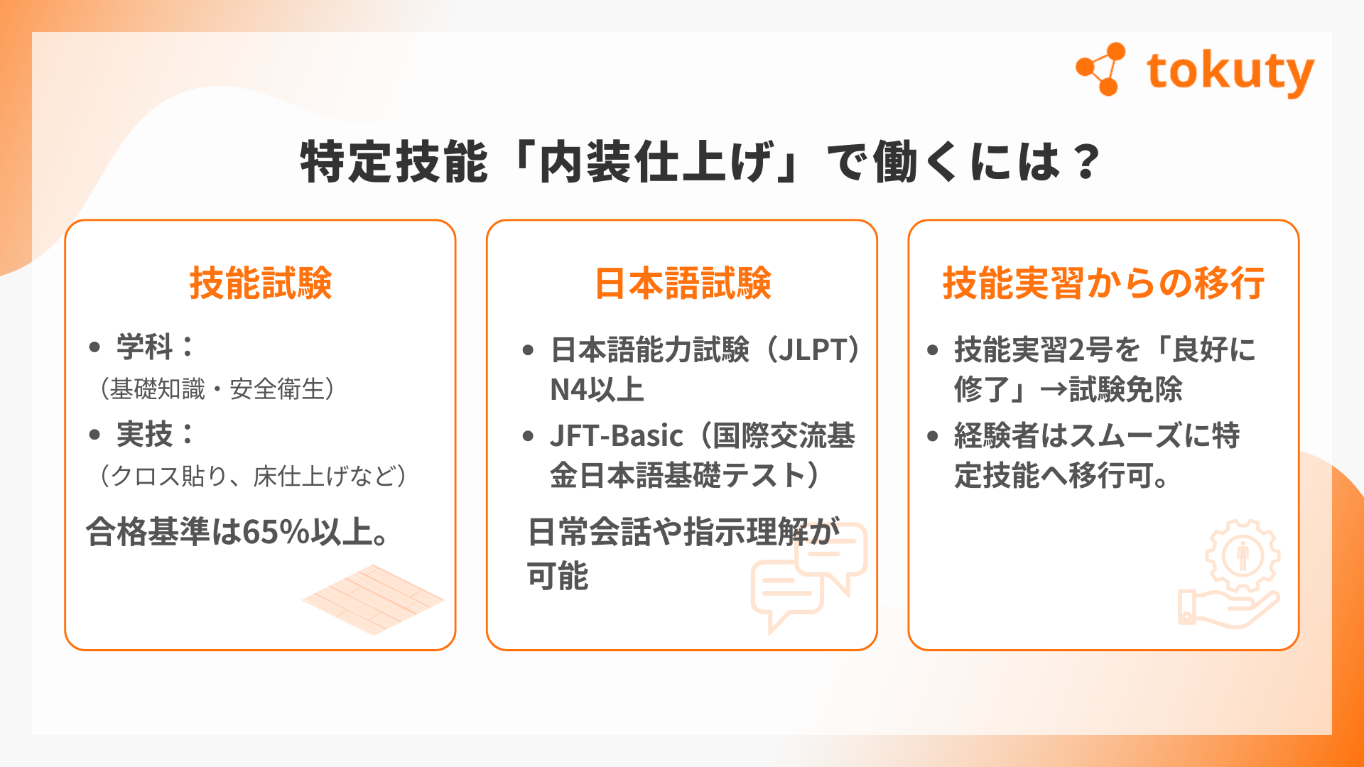 特定技能「内装仕上げ」で働くには？の画像