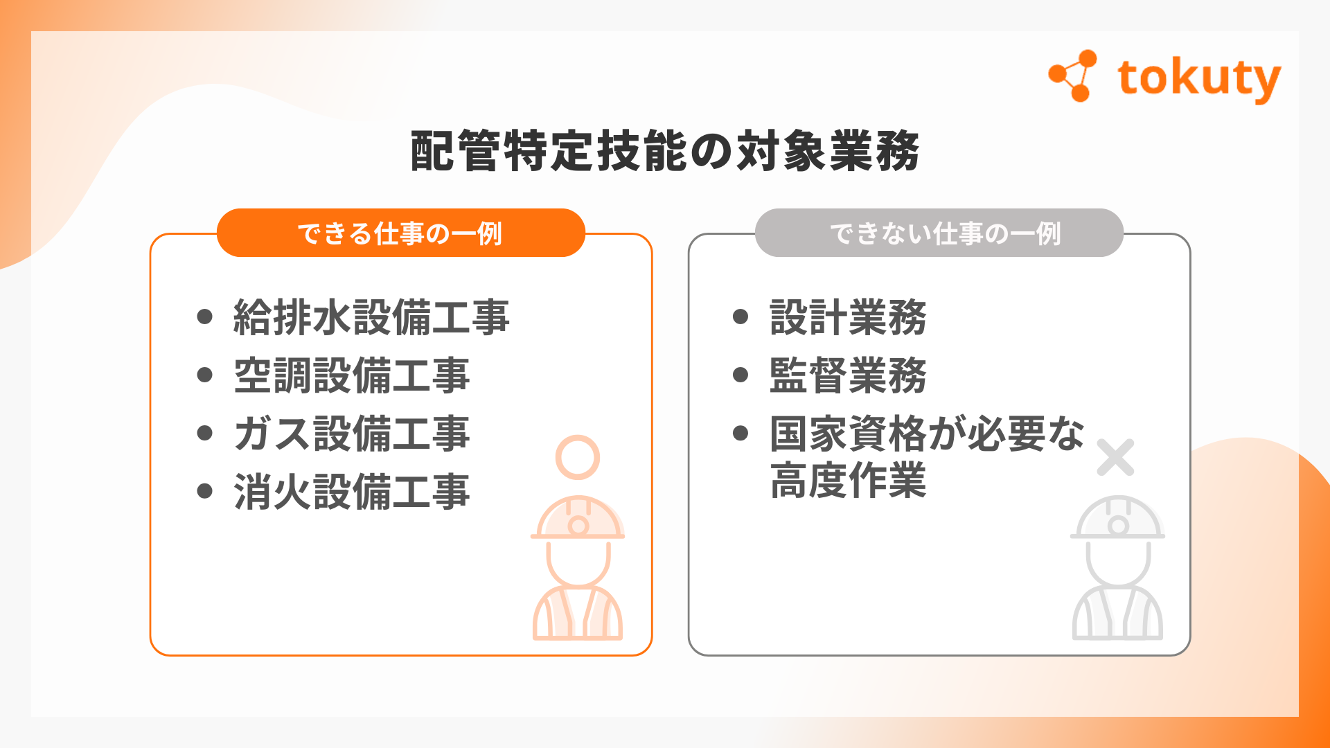 配管特定技能の対象業務の画像