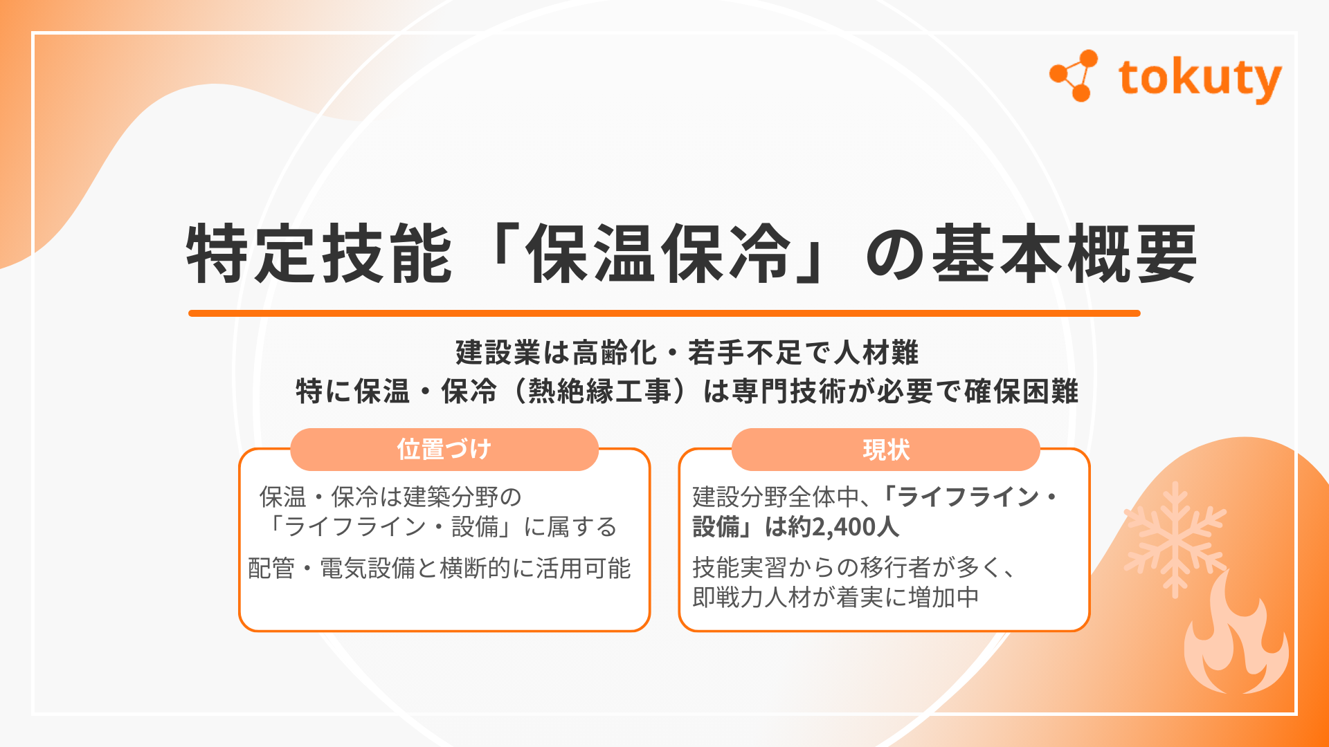 特定技能「保温保冷」の基本概要の画像